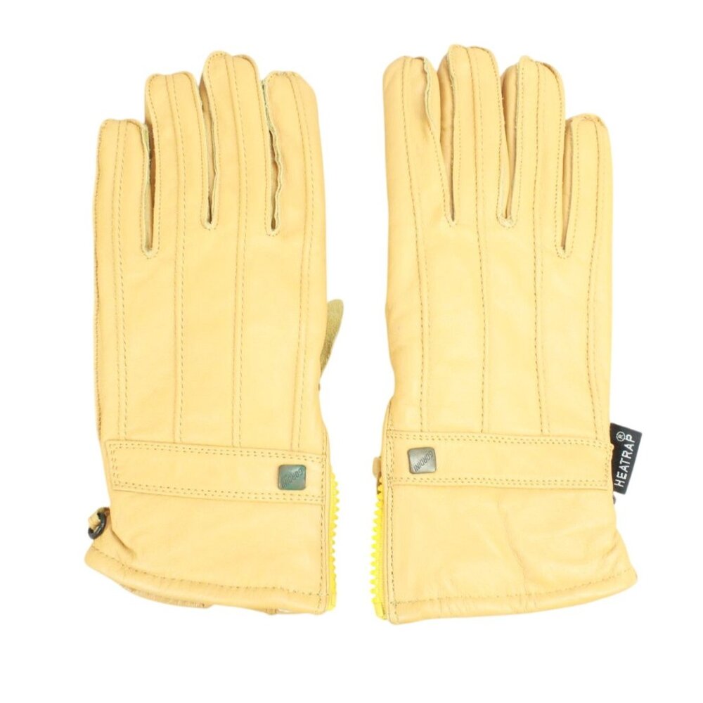 Gordini Genuine Leather Fleece Lining Winter Gloves Camel Size Small
